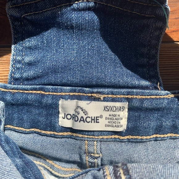 Embroidered Denim Kids Overalls Jordache Size XS 4/5 - Picture 3 of 7